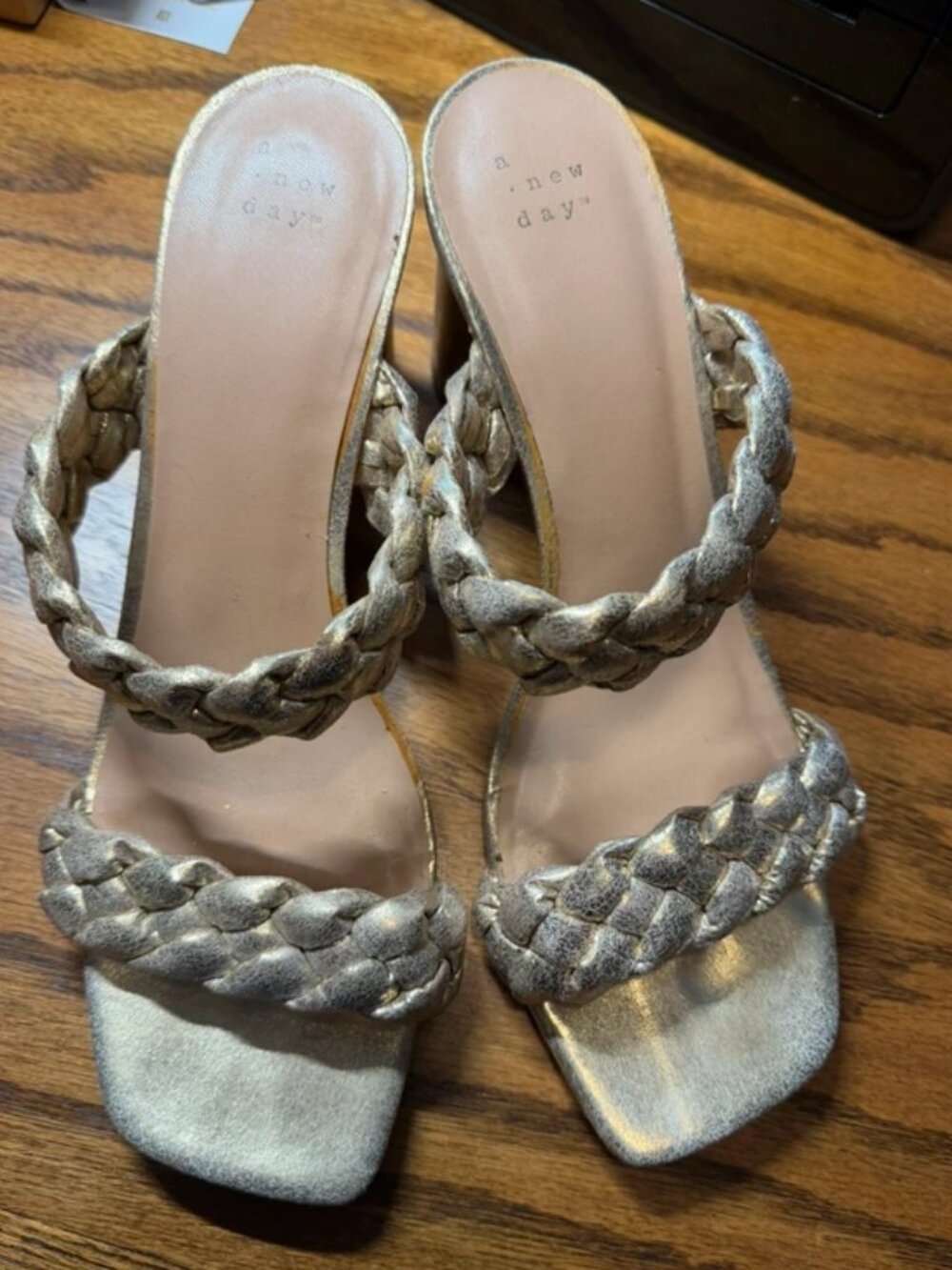 A New Day Gold Chunky Heel